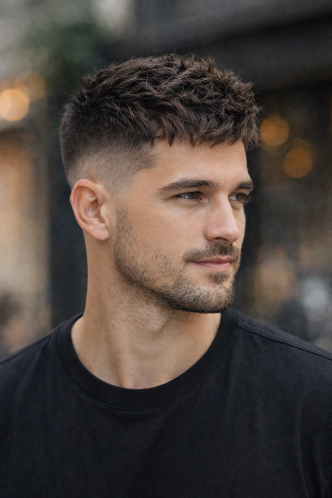 tunsoare Textured Crop cu High Contrast